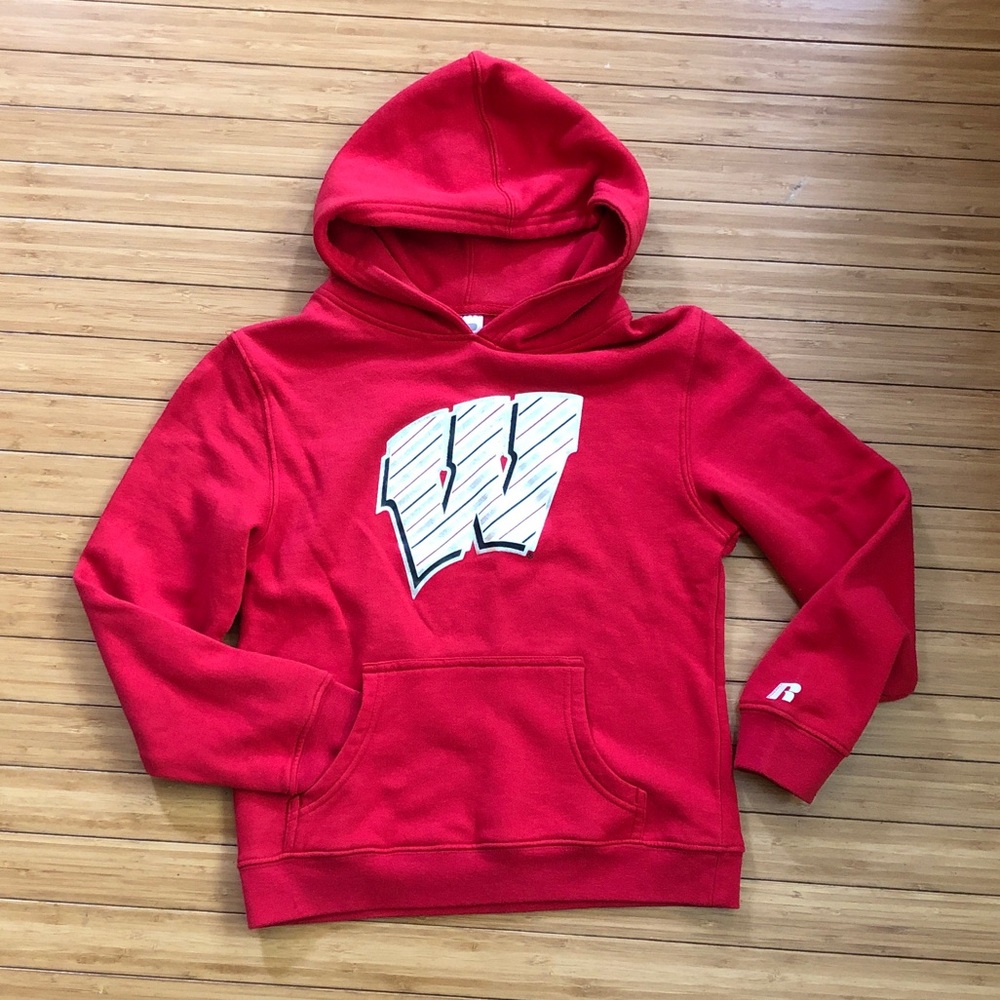 Wisconsin Badgers Red Hoodie Kids Size 10/12